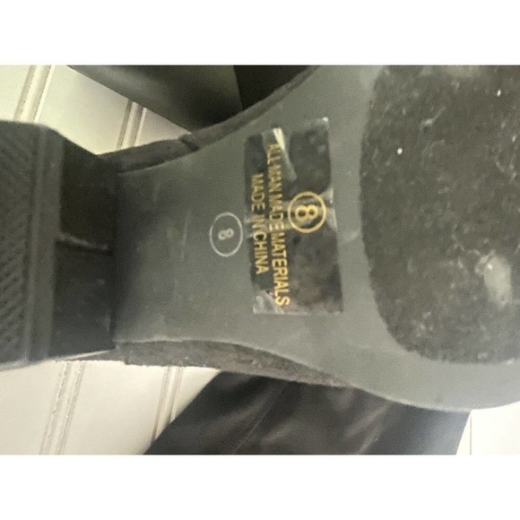 Lulus Faux Suede Knee High Pull On Boots Pointy Toe Mod Block Heel Size 8 - Picture 6 of 8